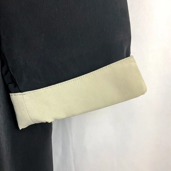 Black and Taupe 1 Madison Hooded Raincoat with Detachable Hood - Picture 4 of 6